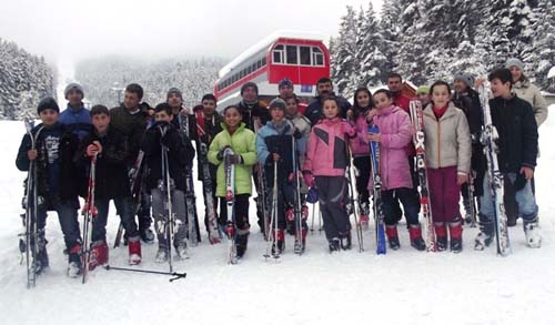 Çankırılı 500 öğrenci kayak ile tanışıyor 11