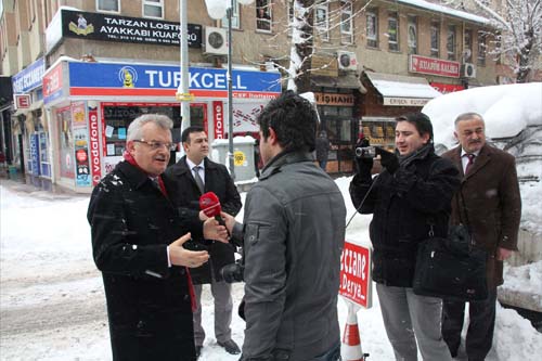Çankırı Merkezde kar kalınlığı 30 santim 14