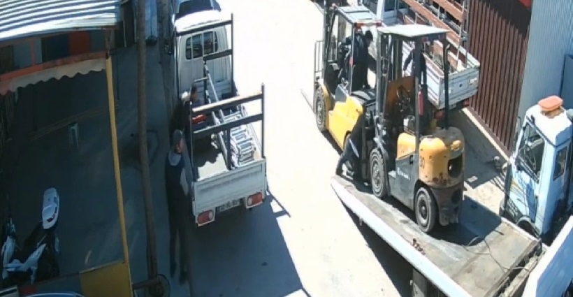 Edirne'de iki forkliftin arasında kalan işçi feci şekilde can verdi
