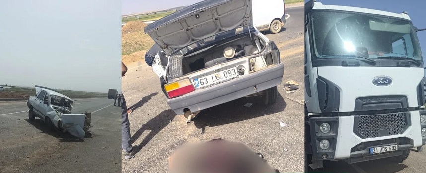 Şanlıurfa'da kamyon ile otomobil çarpıştı: 1 ölü, 3 yaralı