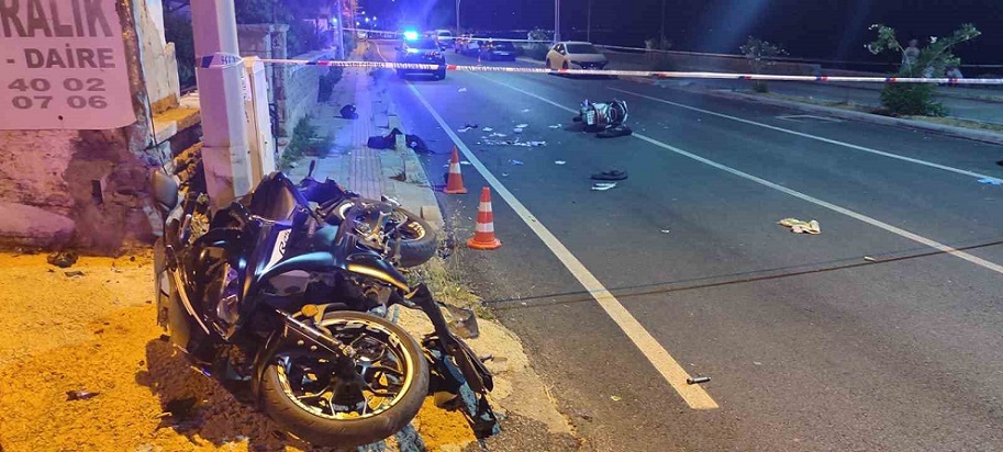 Bodrum’da iki motosiklet çarpıştı: İki can kaybı