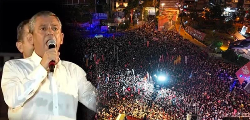 Adana Zeydan Karalar için ayakta! CHP lideri Özgür Özel on binlere sesleniyor