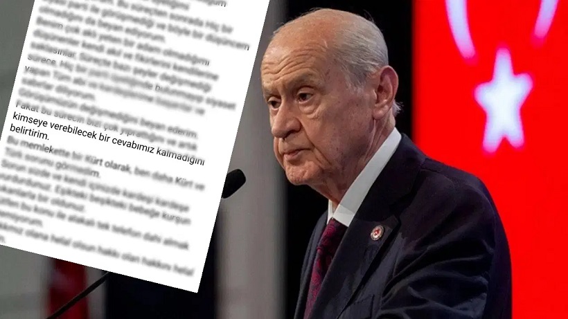 MHP'de 'süreç' istifası: 'Artık kimseye verecek bir cevabımız kalmadı'