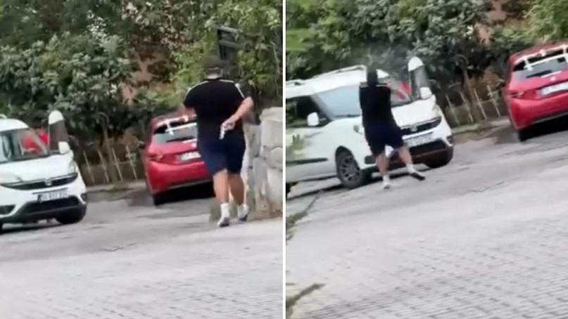 Suikastçı silahını saklayıp böyle yaklaştı! İşte Eyüpsultan'daki korkunç cinayetin görüntüleri...