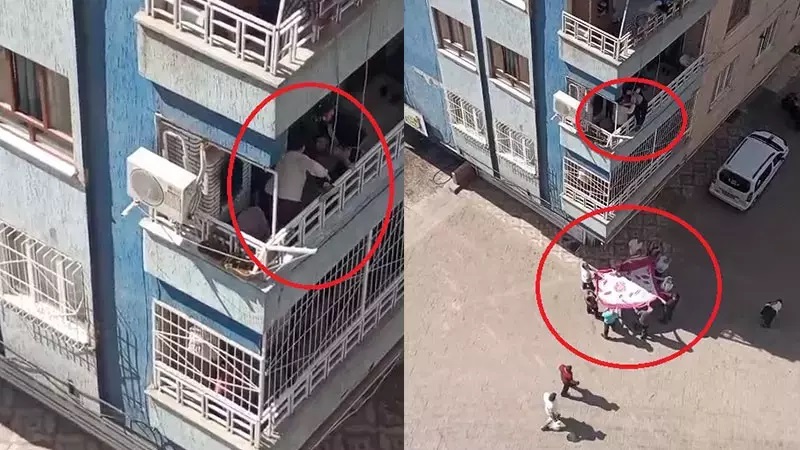 Diyarbakır'da balkondan düşme tehlikesi geçiren çocuğu, komşusu kurtardı