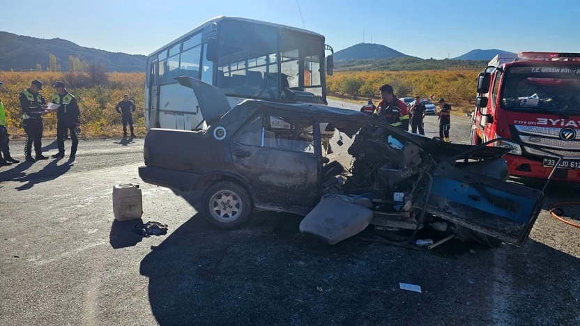 Mersin'de feci kaza: 3 ölü, 12 yaralı