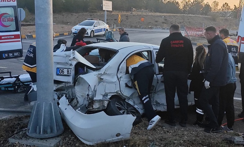 Çankırı'da yaşanan kazada yaralı var!