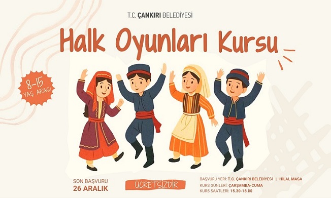 Çankırı Belediyesi'nden çocuklara 'ücretsiz' halk oyunları kursu