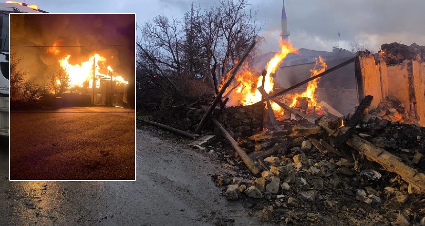 Karabük’te yangın: 4 ev ve bir ahır zarar gördü