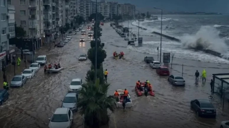 Sağanak yağış ve fırtına İzmir, Çanakkale ve Aydın'da fena çarptı!