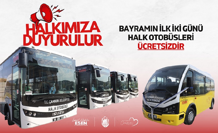 Çankırı'da 'halk otobüsleri' bayramın ilk iki günü ücretsiz