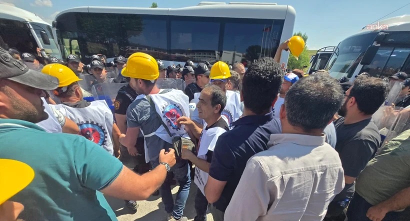Doruk Maden işçilerine polis ablukası