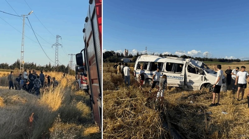 Silivri'de servis minibüsü kaza yaptı: 2 ölü, 10 yaralı