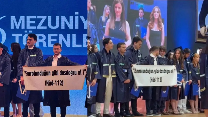 Yeditepe Üniversitesi'nden ayet pankartı açıklaması: 'İnceleme başlatıldı'