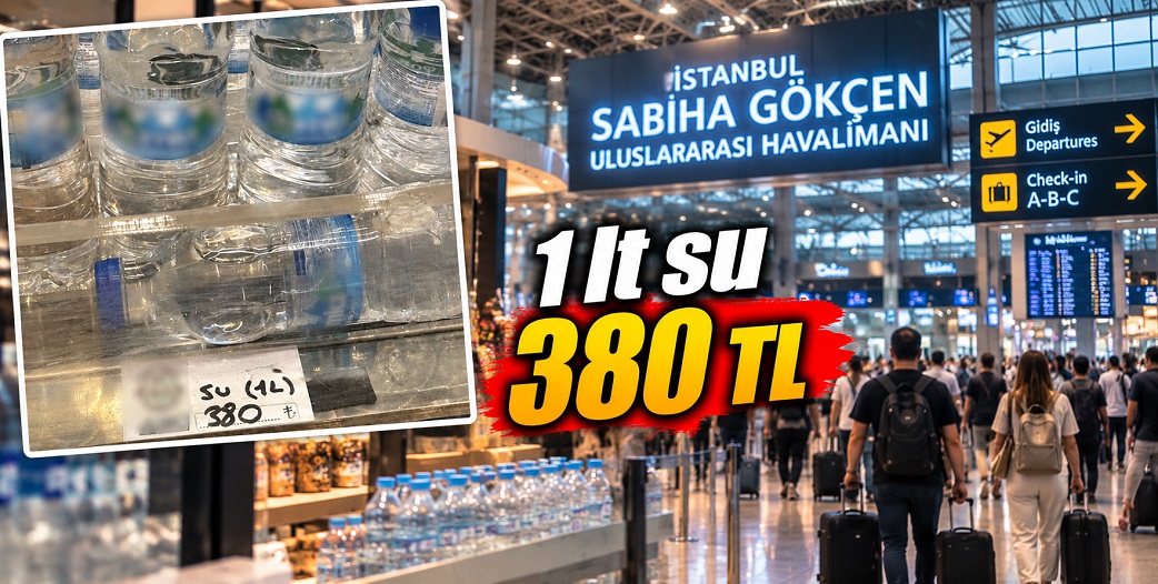 Sabiha Gökçen Havalimanı'nda bir şişe su 380 TL!