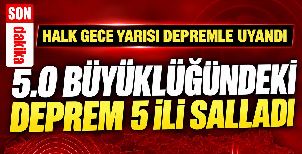 Son dakika... Adana'da 5.0 büyüklüğünde deprem!