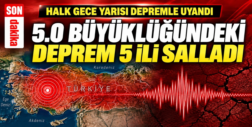 Son dakika... Adana'da 5.0 büyüklüğünde deprem!