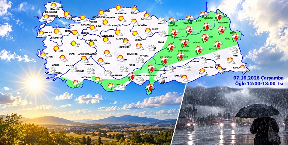 Meteoroloji açıkladı: 7 Ekim 2026 hava durumu raporu