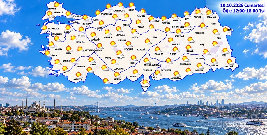Meteoroloji açıkladı: 10 Ekim 2026 hava durumu raporu