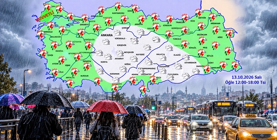 Meteoroloji açıkladı: 13 Ekim 2026 hava durumu raporu