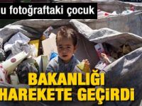 Çöpteki çocuk fotoğrafına bakanlık müdahalesi