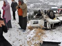 Adıyamanda minibüs uçtu ve 1 kişi can verdi
