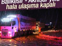 Balıkesir-Akhisar yolunda çalışmalar sürüyor