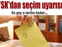 YSK'dan seçim açıklaması