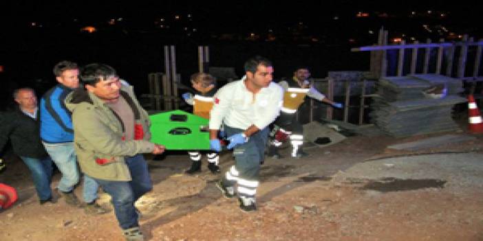 Bodrum'da, devrilen beton pompasının altında kalan işçi öldü