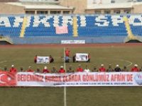 Çankırı'daki amatör maçta Afrin'e destek
