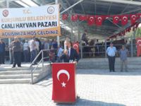 Çankırı'nın ilk ruhsatlı hayvan pazarı Kurşunlu'da açıldı