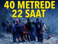 Mahsur kaldığı kayalıklardan 22 saat sonra kurtarıldı