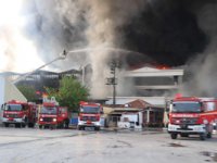 Denizli'de tekstil fabrikasında yangın