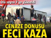 Tokat'da, taziyeden dönenleri taşıyan otobüs devrildi: 7 ölü, 30 yaralı