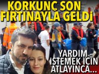 Korkunç son fırtınayla geldi! Denize atlayan koca öldü, eşi kurtarıldı