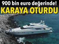 900 Bin euroluk lüks tekne Kaş'da kayalıklara oturdu
