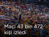 Türk Telekom Stadyumu’ndaki maçı 43 bin 472 kişi izledi