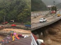 Artvin’de sel! dereler taştı, yollar kapandı!