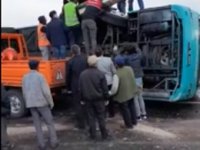 Çankırı'ya cenaze getiren otobüs devrildi! 2'si ağır 25 yaralı