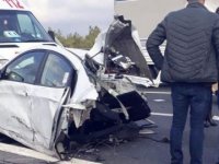 TEM’de feci kaza: Araç ikiye bölündü, bir kişi öldü