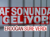 Erdoğan açıkladı: Af yasası için geri sayım başladı