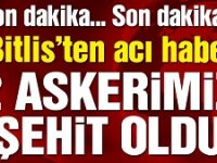 Bitlis'de iki askerimiz şehit oldu!